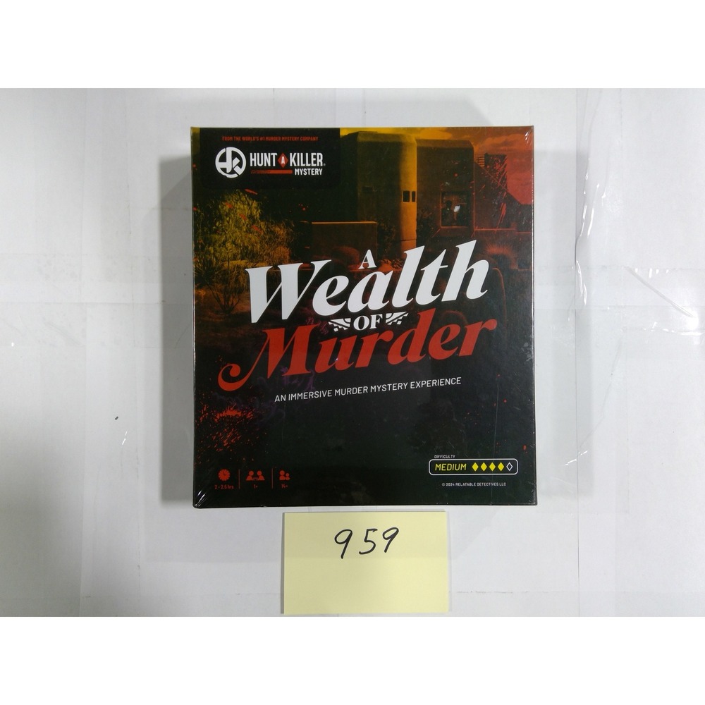 Hunt A Killer A Wealth of Murder Game Unisex OS Black New Immersive Mystery